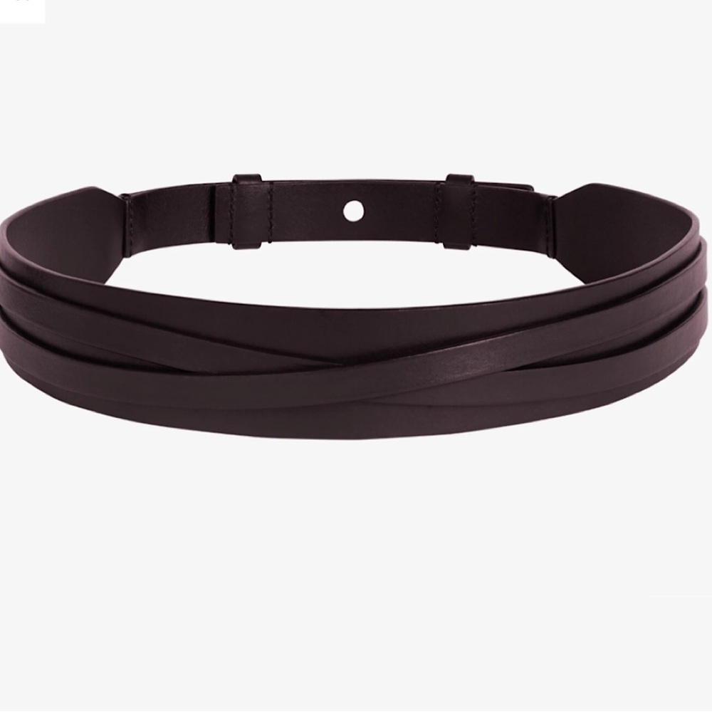 🆕 MM LaFleur—The Crossover Belt in Hickory—NWT. Size XL / XXL. %100 LEAT…